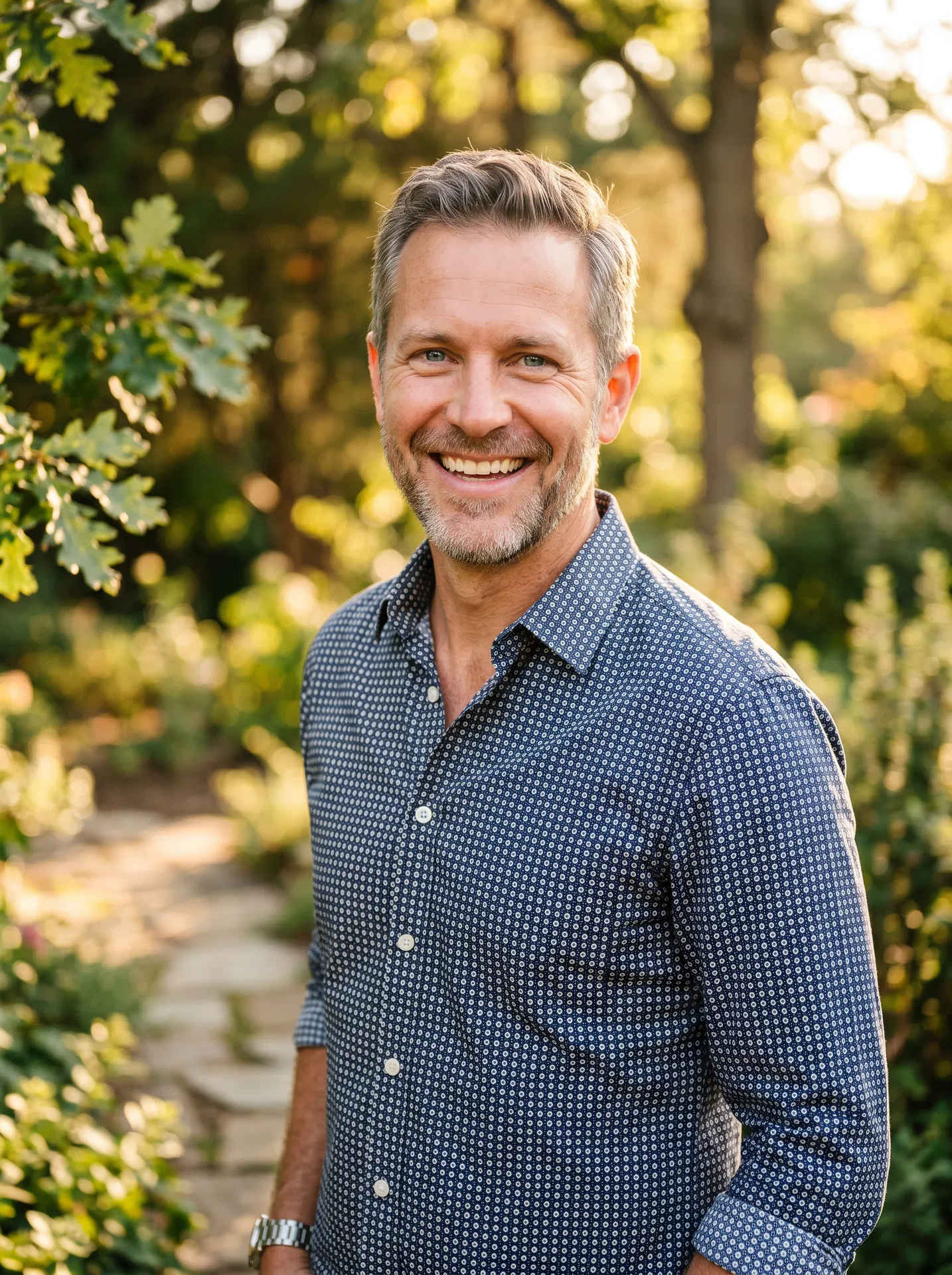 Man feeling healthy and energetic at 45