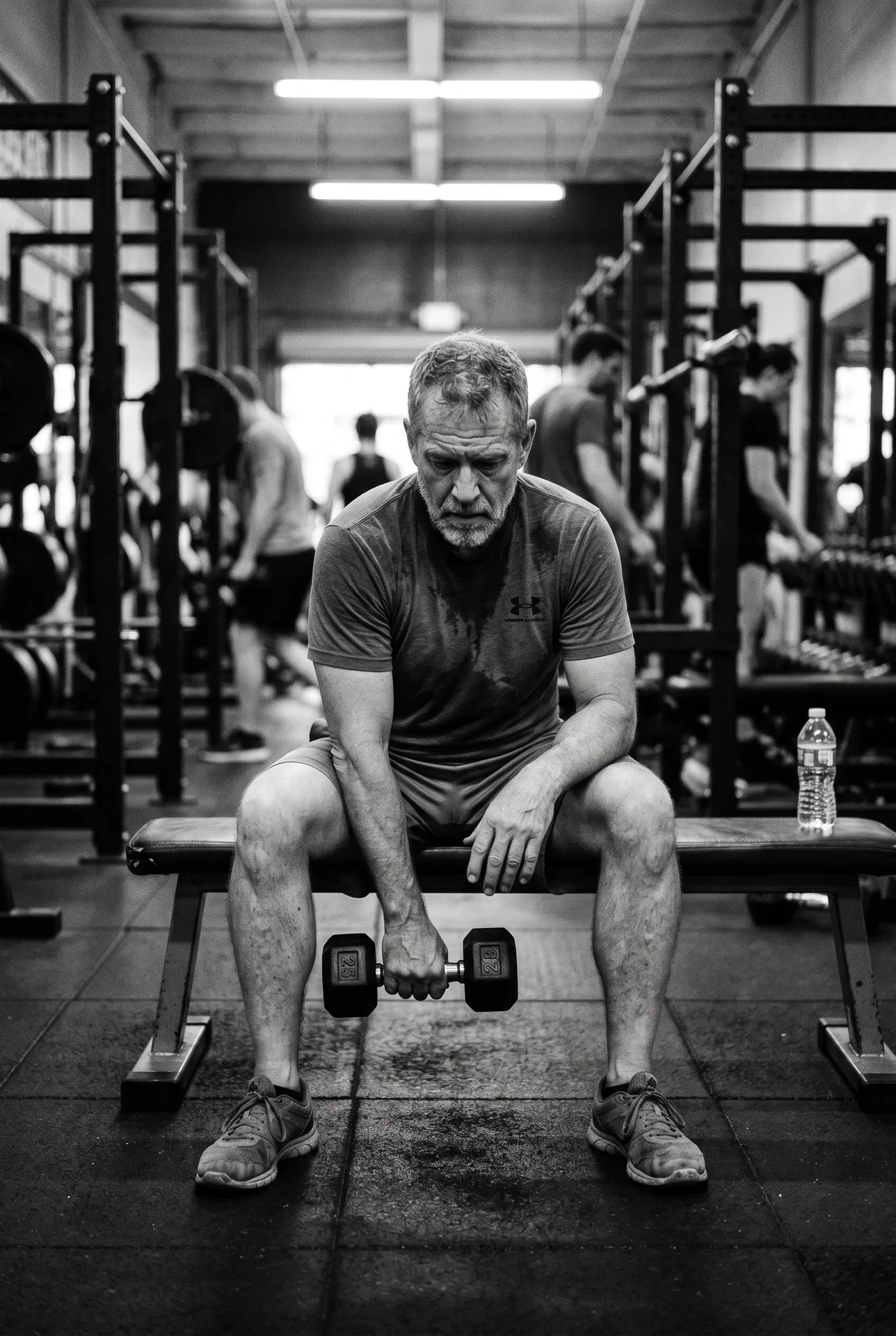 Man at gym with no pump