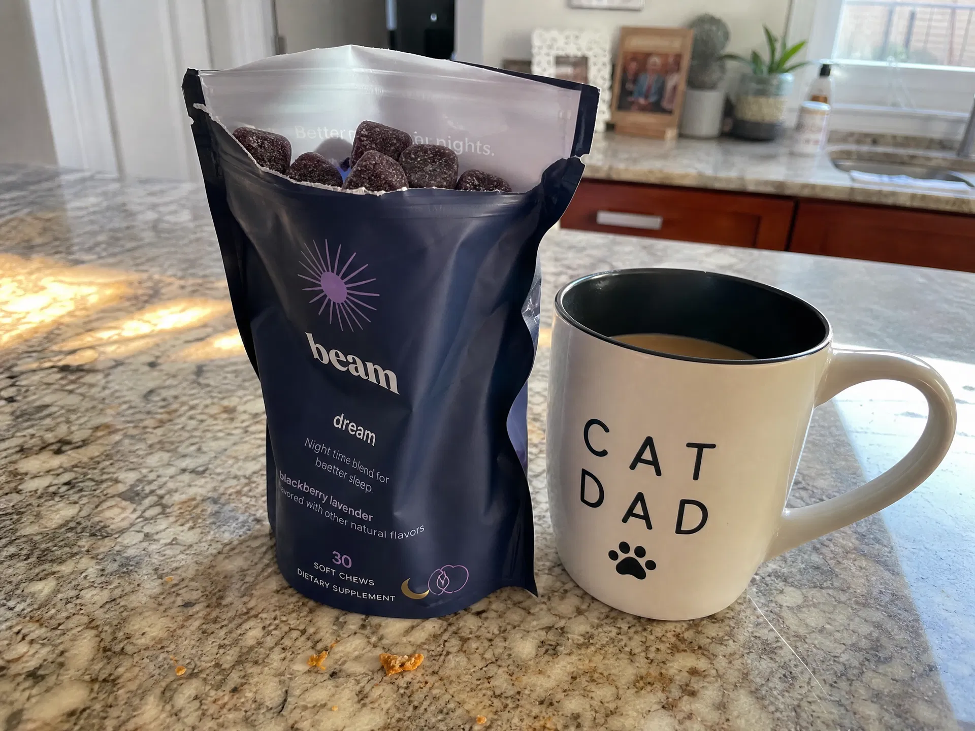 Nutraful on kitchen counter