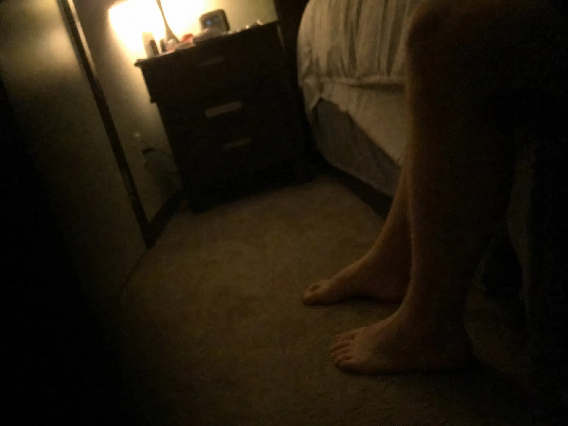 Feet on floor getting out of bed