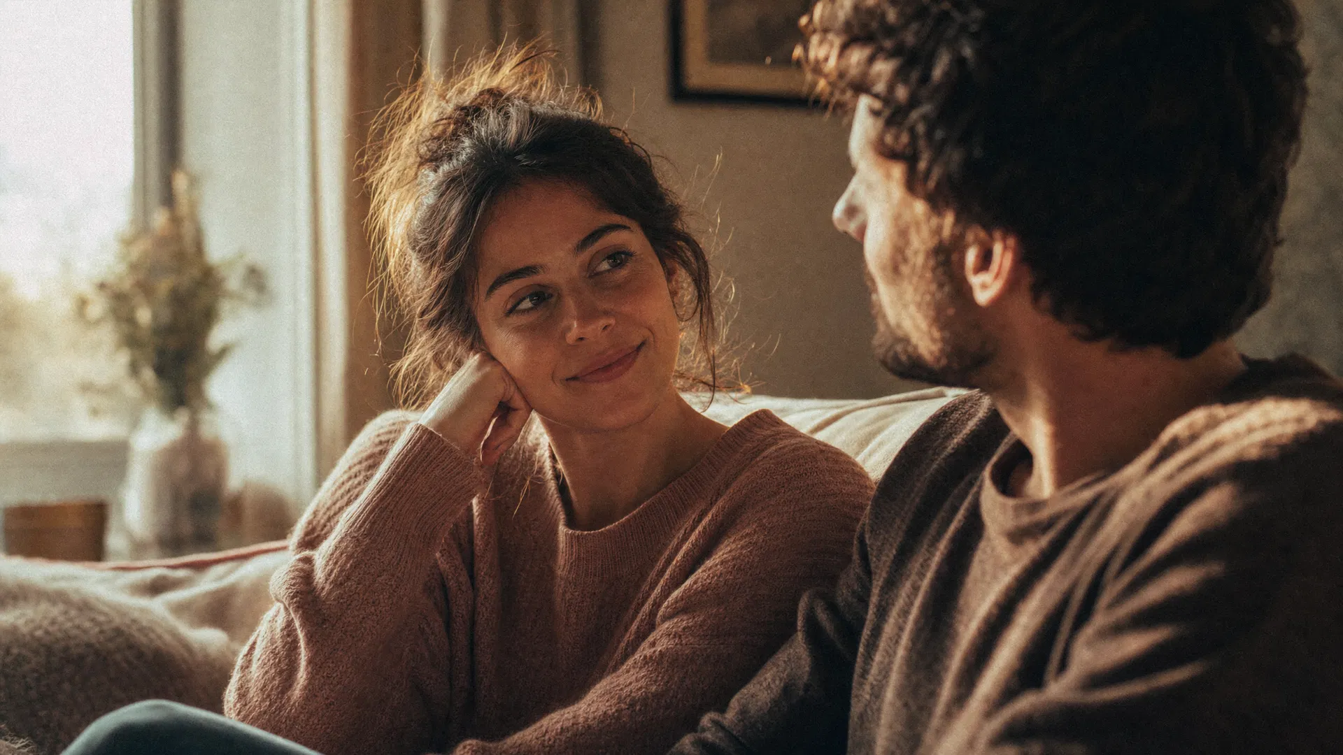 Couple in warm light