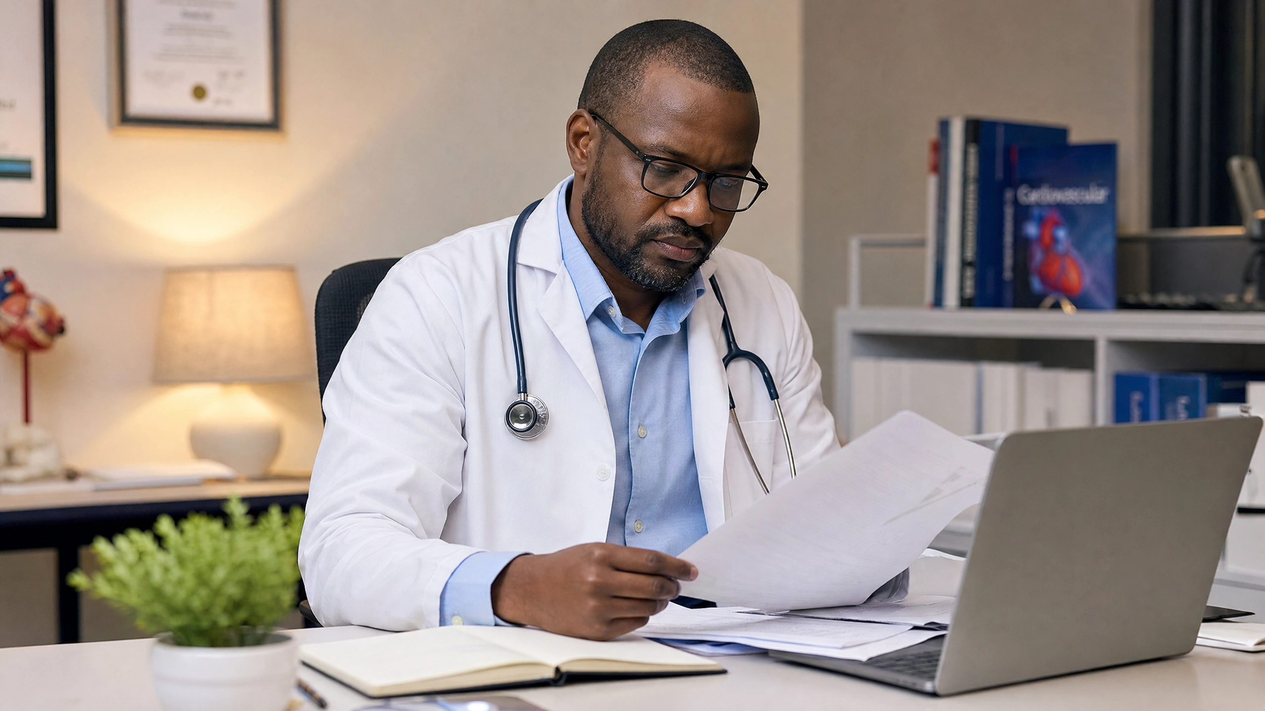 Practitioner reviewing research