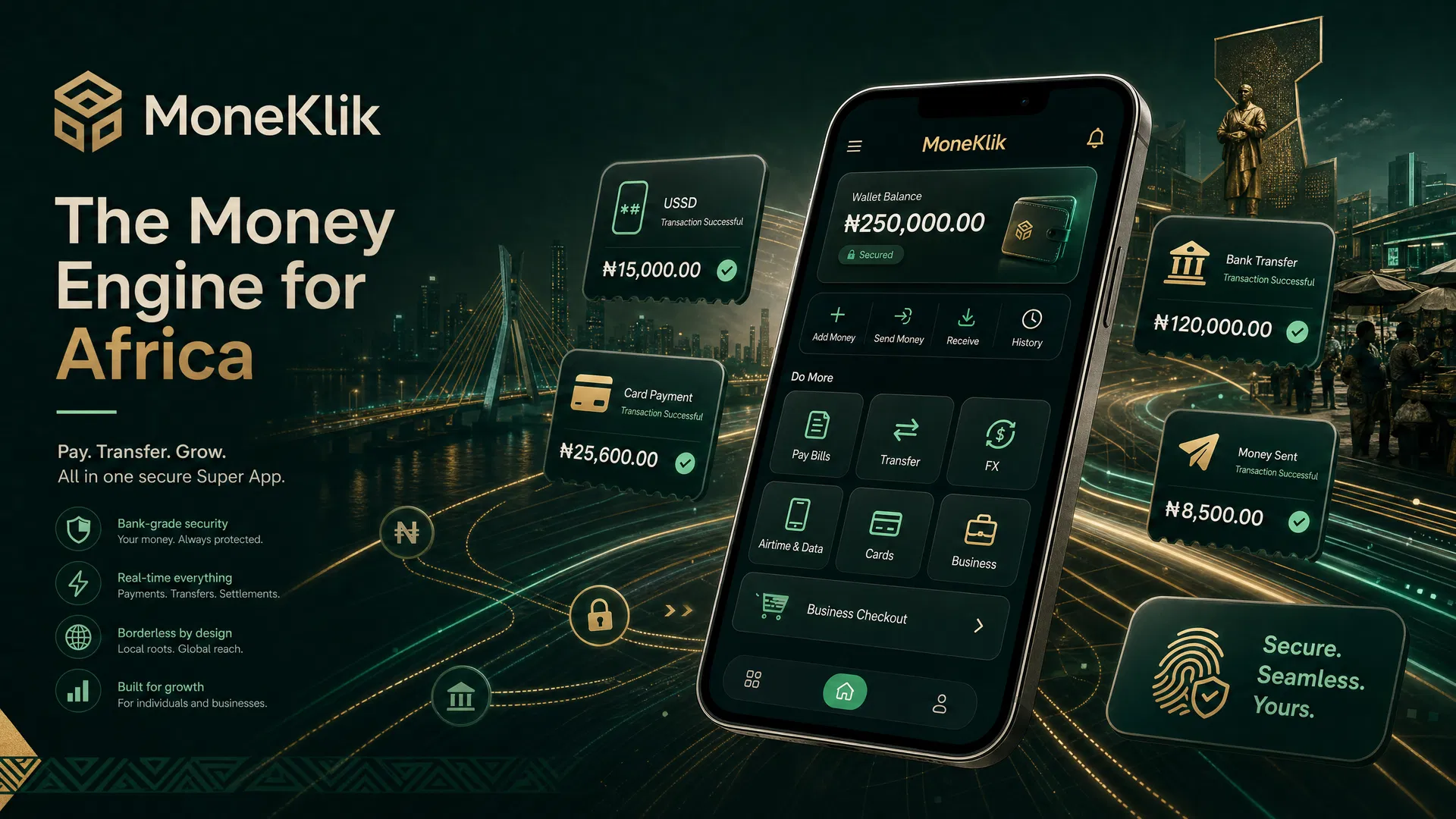 MoneKlik payment rails hero