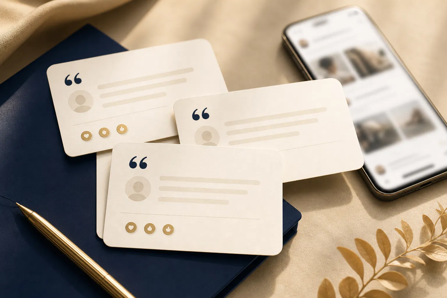 Social proof conversation cards