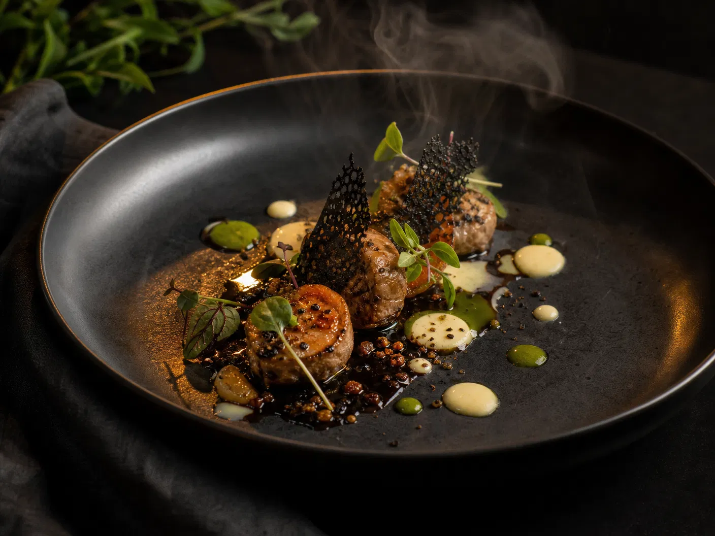 Empratamento fine dining contemporâneo