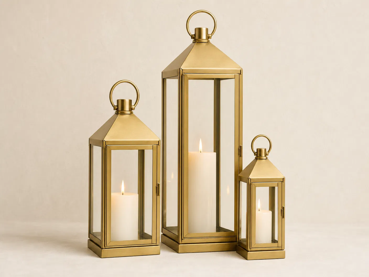 Gold Lantern Set (3-Piece)