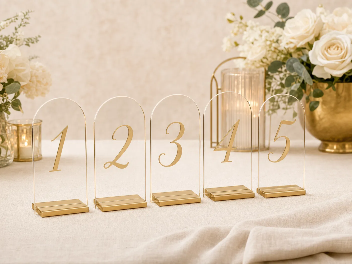 Acrylic Table Numbers (Set of 20)