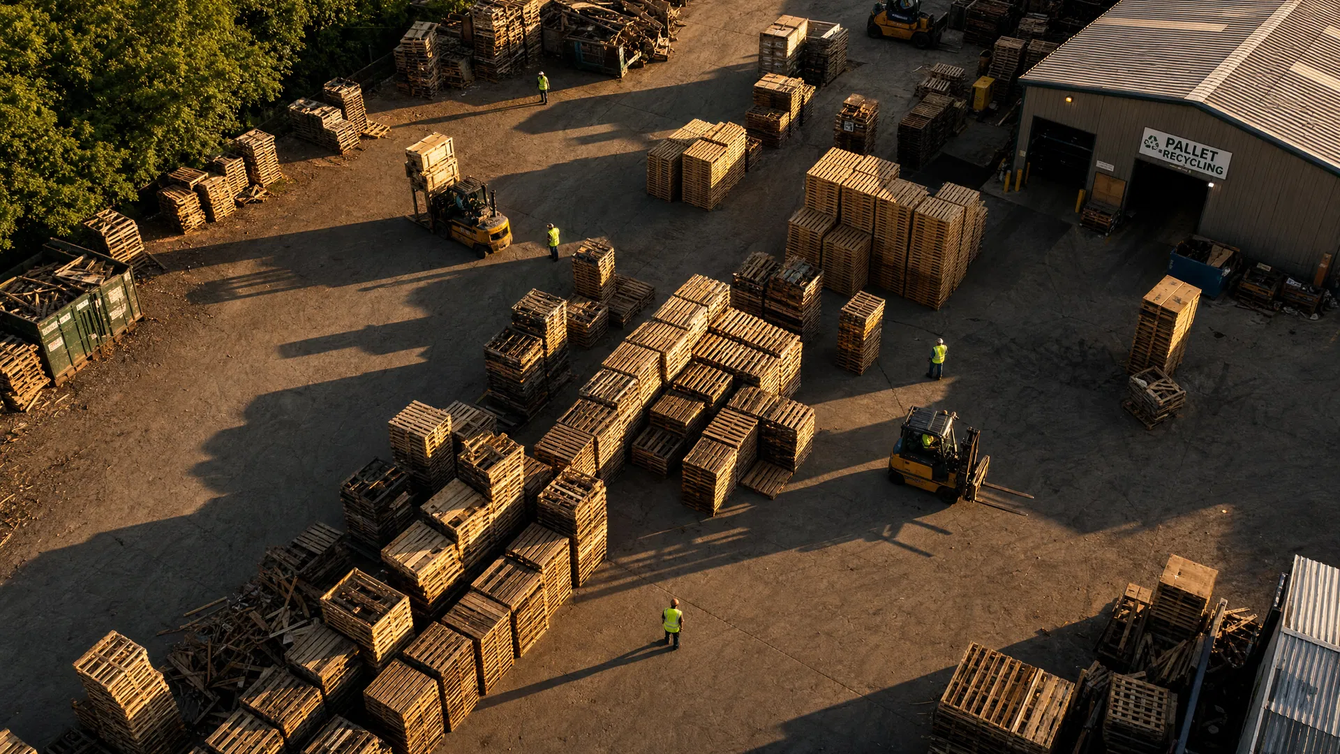 Pallet recycling operations