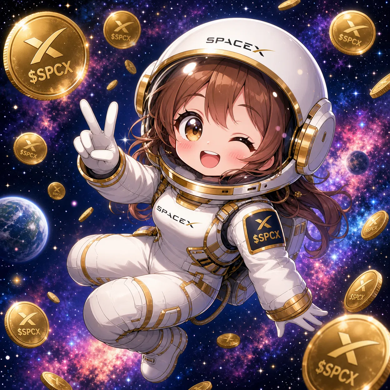 ANIME GIRL ASTRONAUT JOINS $SPCX MISSION, REFUSES TO SELL
