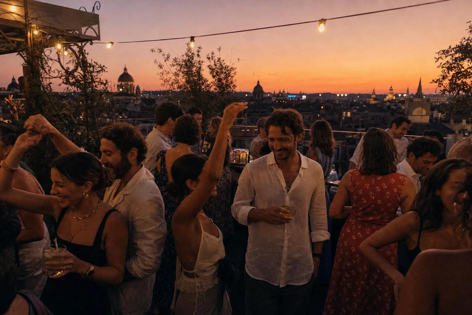 Clifftop terrace party