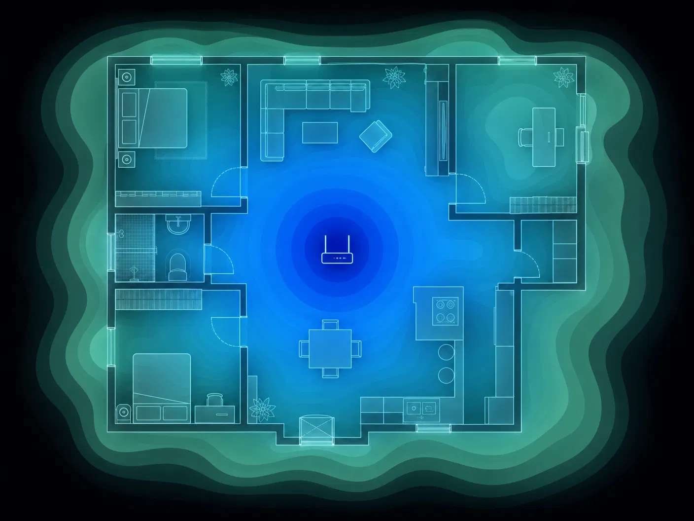 WiFi coverage heat map visualization