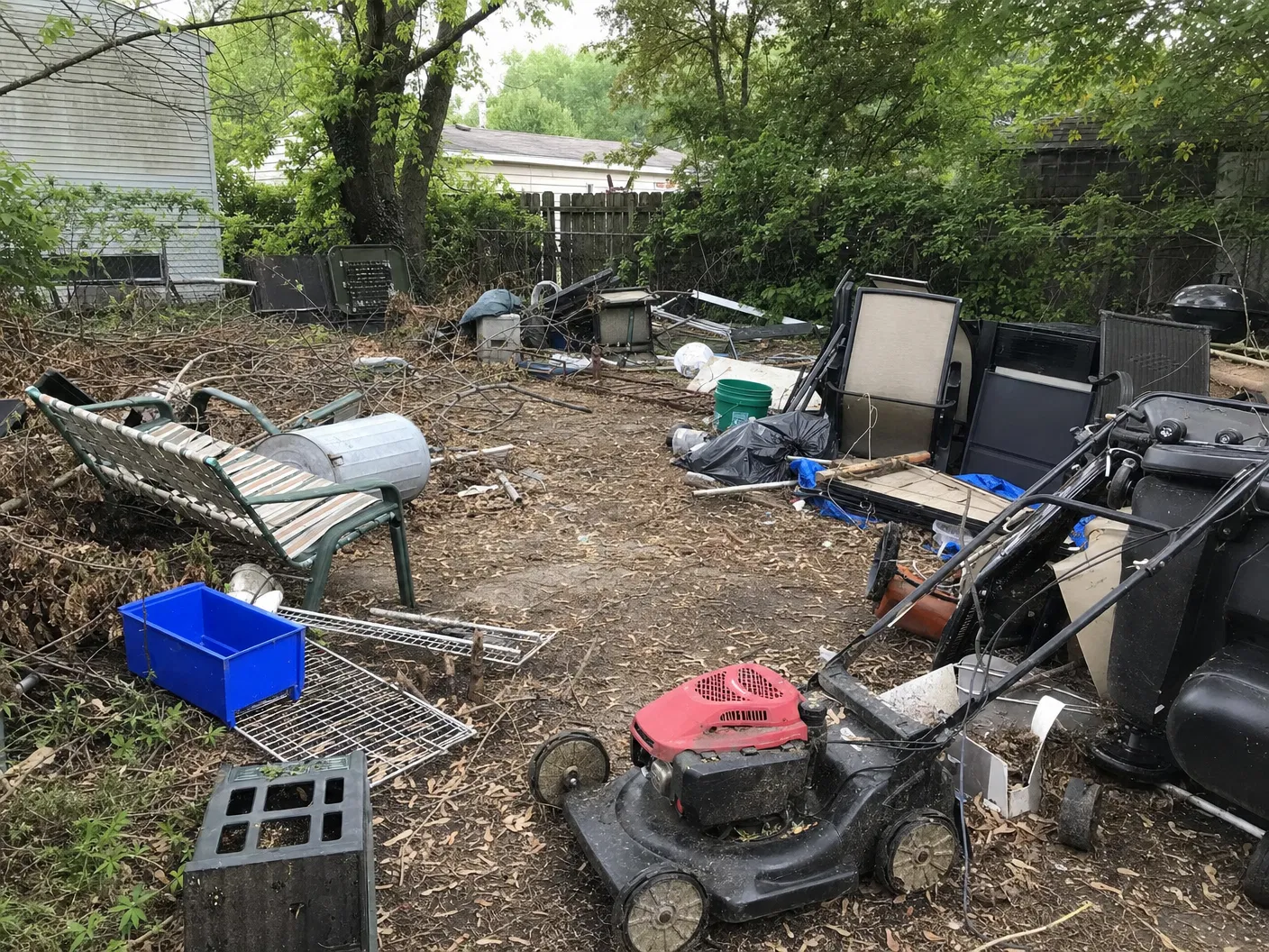 Before - Backyard cleanup