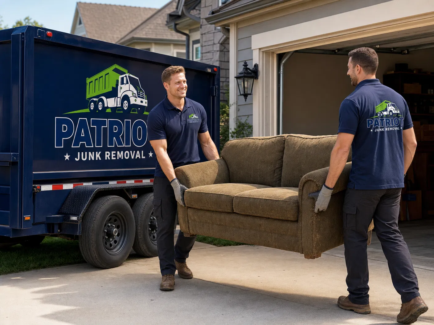 Team carrying furniture