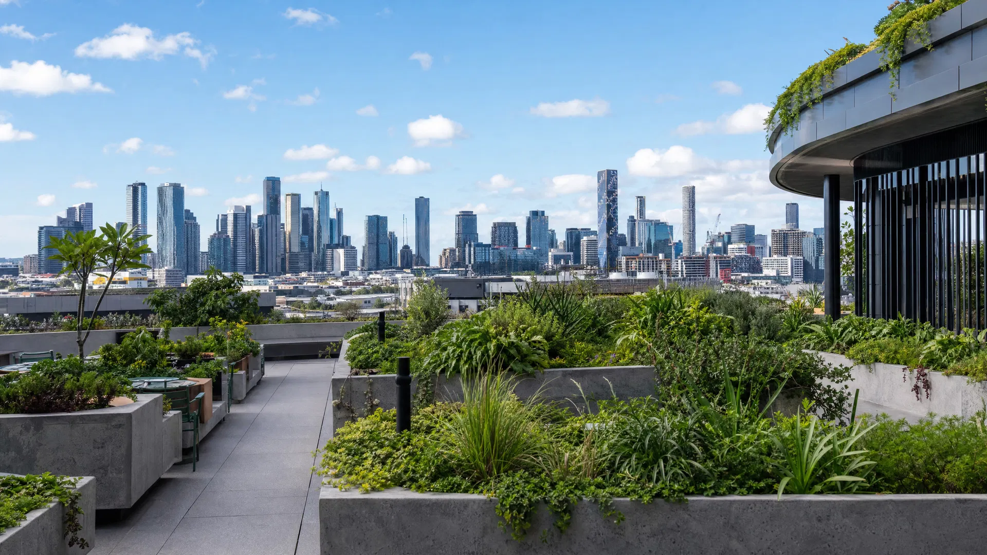 Commercial rooftop garden
