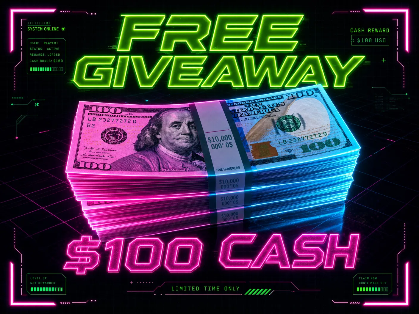 $100 FREE GIVEAWAY