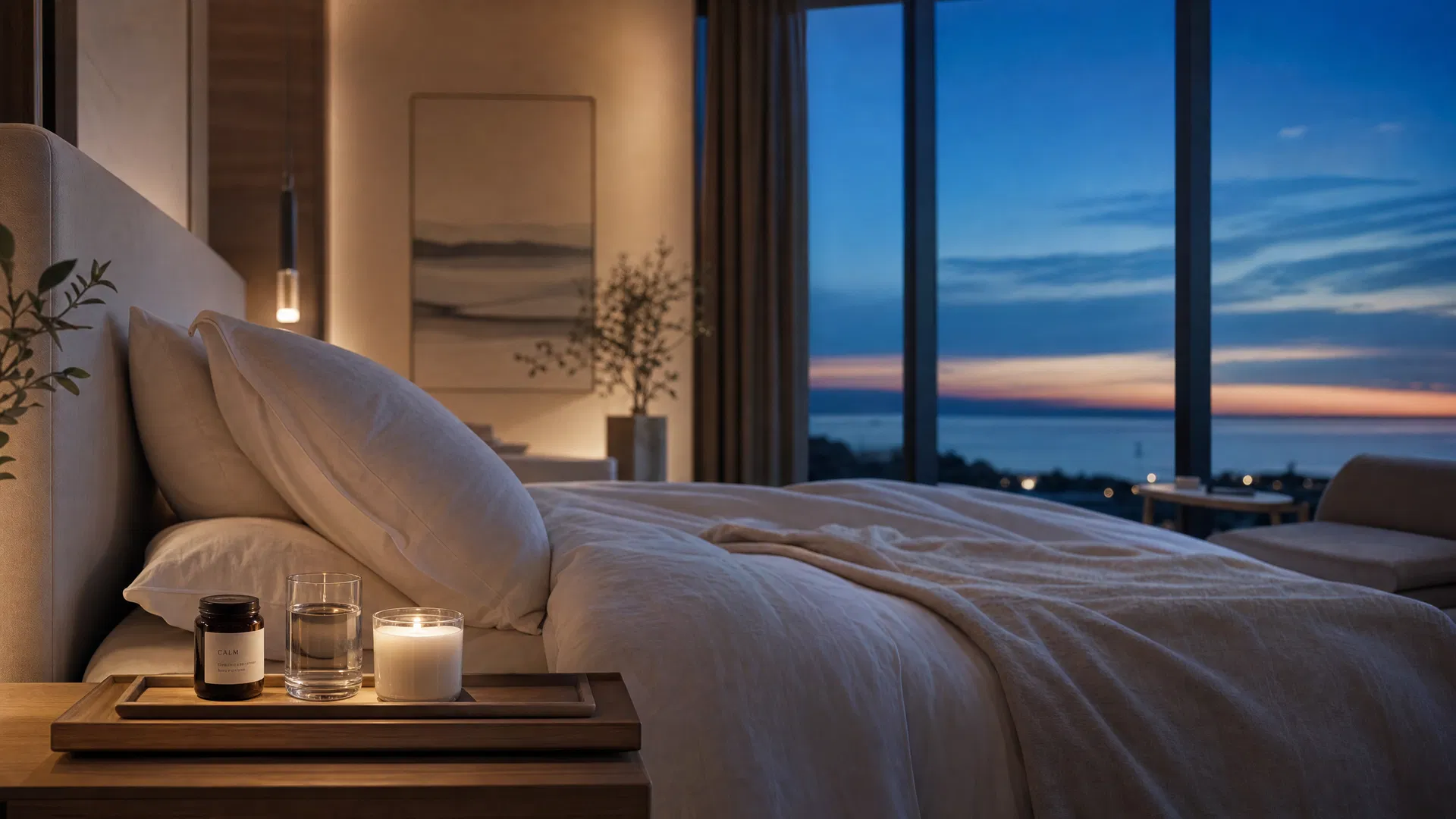 Serene bedroom at dusk — Sleep Rituals