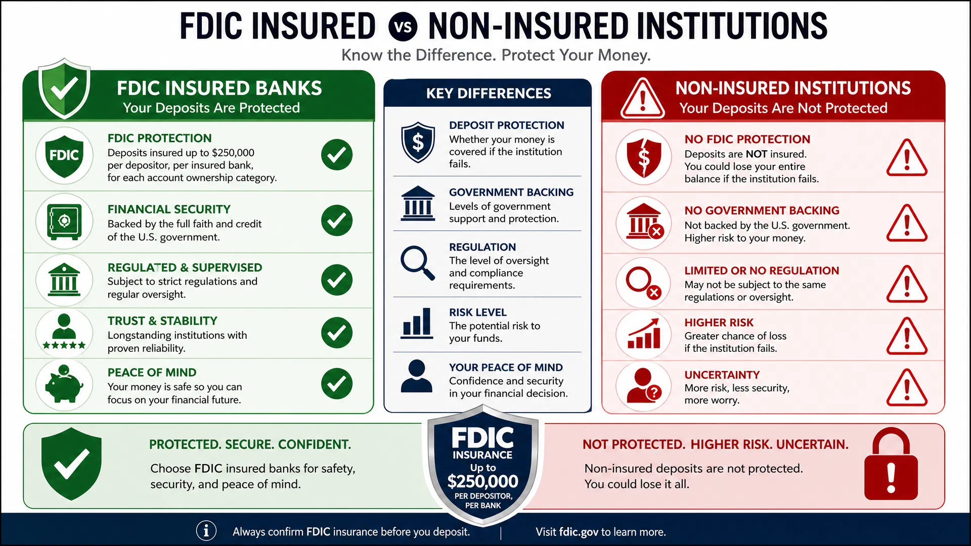 FDIC Insured vs Non-Insured Institutions