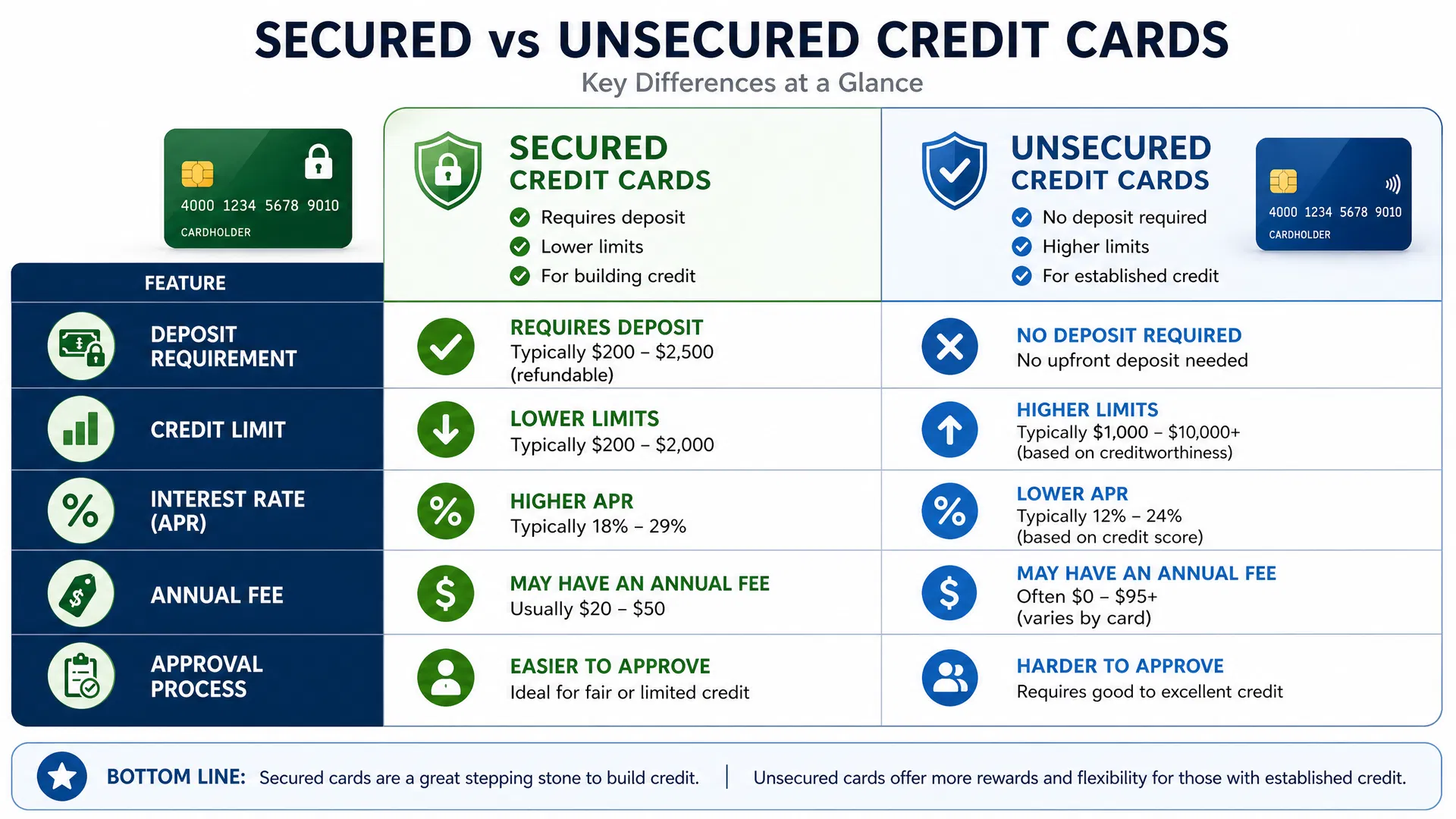 Secured vs Unsecured Credit Cards - Key Differences