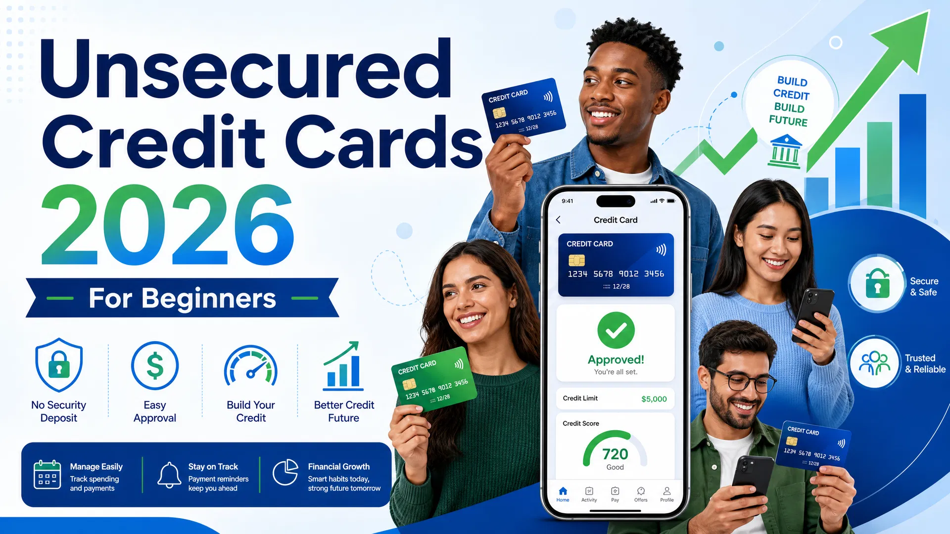 Unsecured Credit Cards 2026 - For Beginners