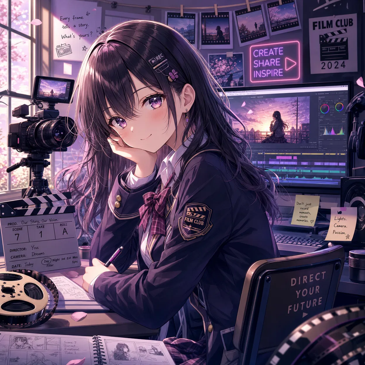 抖音风 - 校园青春动漫原创内容
