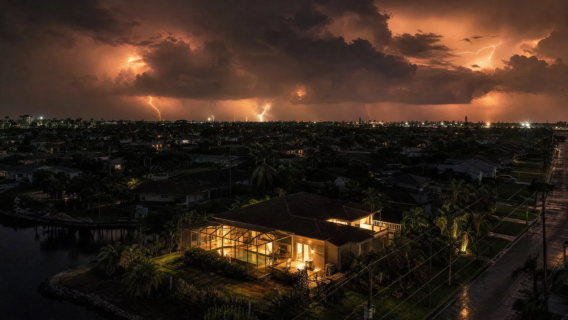 Port St. Lucie home powered by generator during a storm