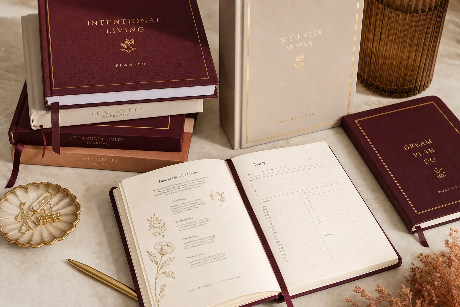 Collection of journals and workbooks