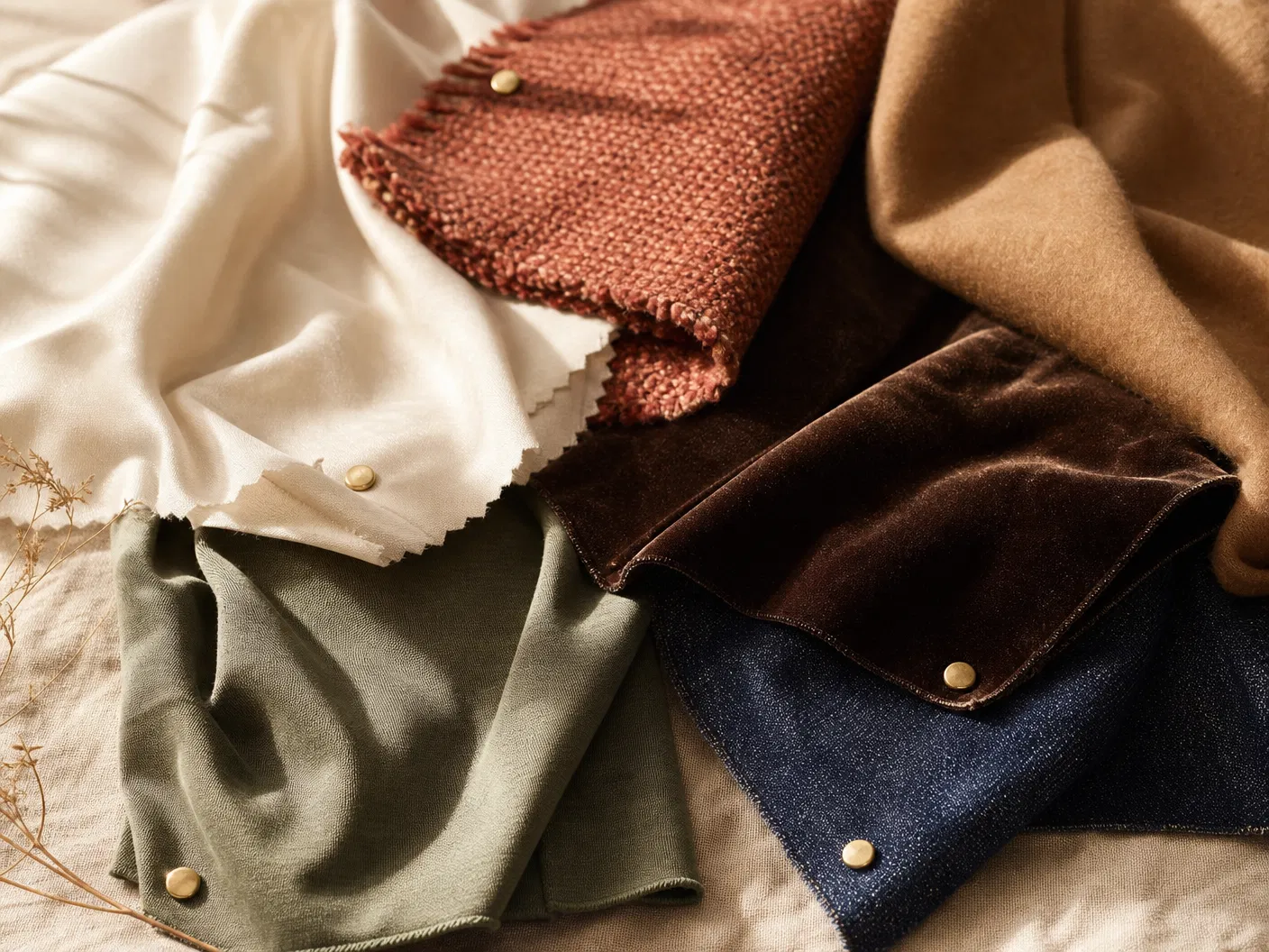 Luxury fabric swatches