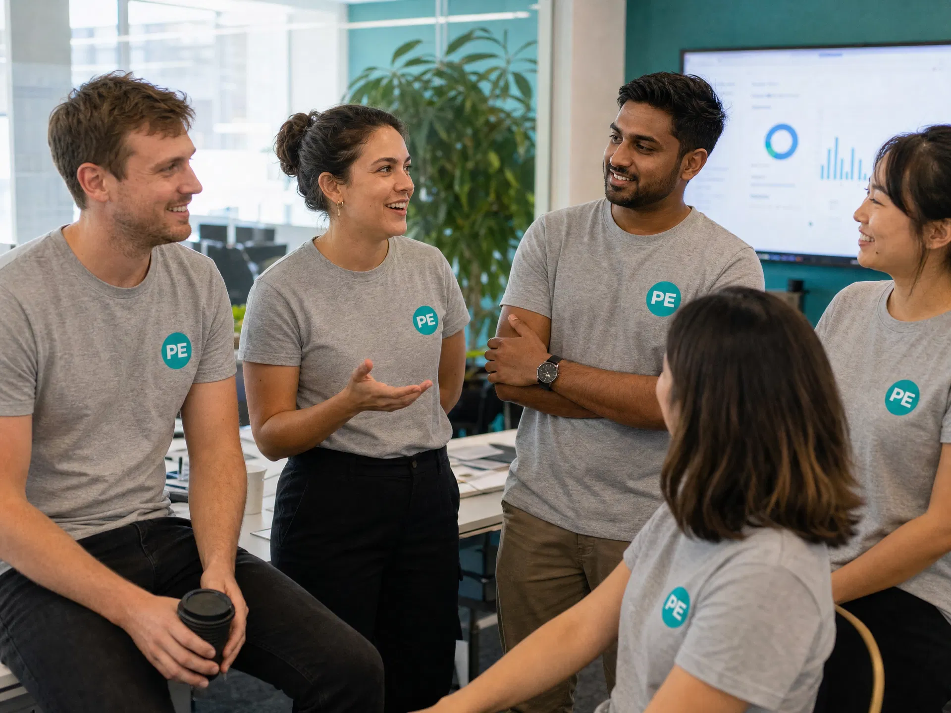 The Practice Engine team reviewing healthcare marketing analytics