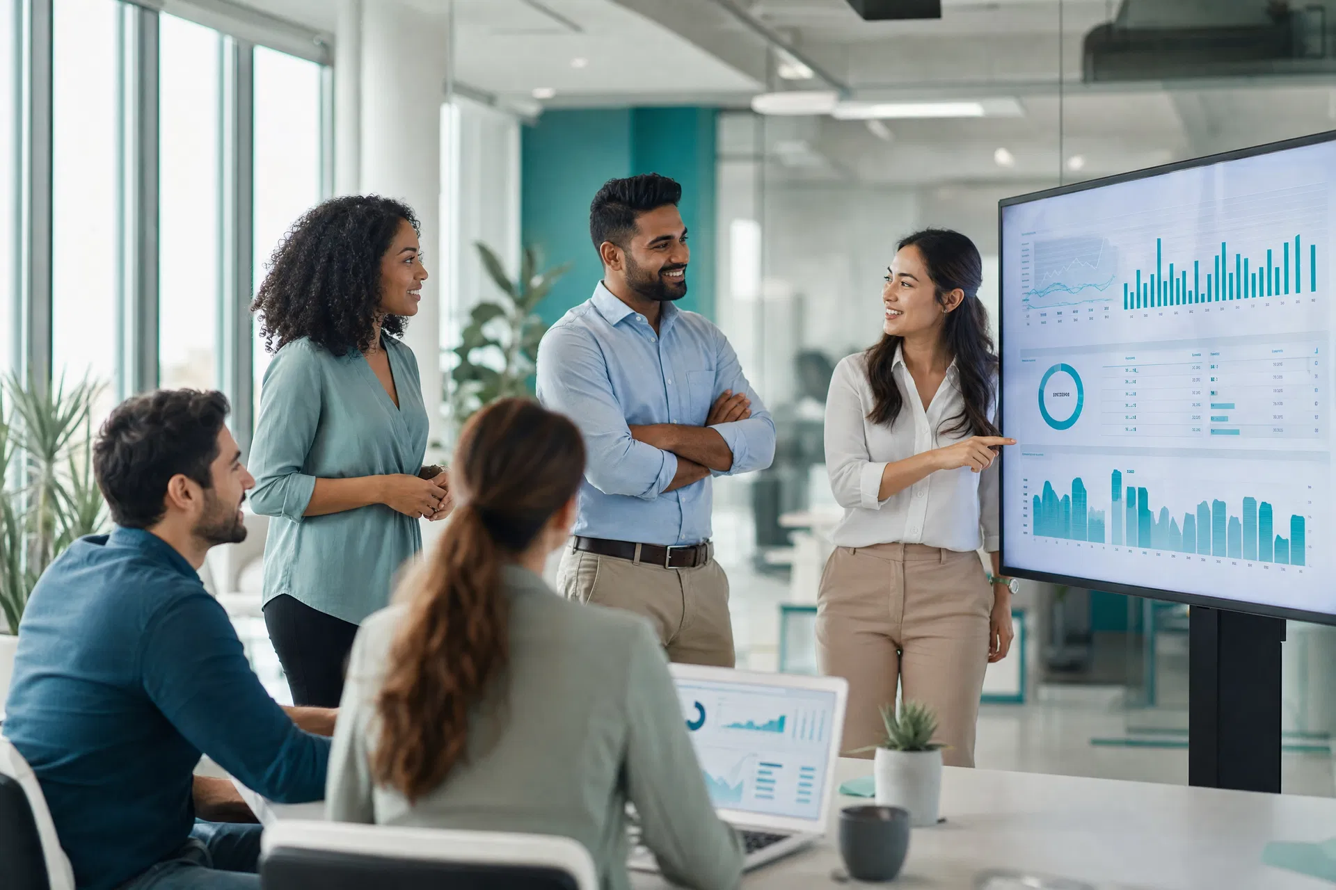 The Practice Engine team reviewing healthcare marketing analytics