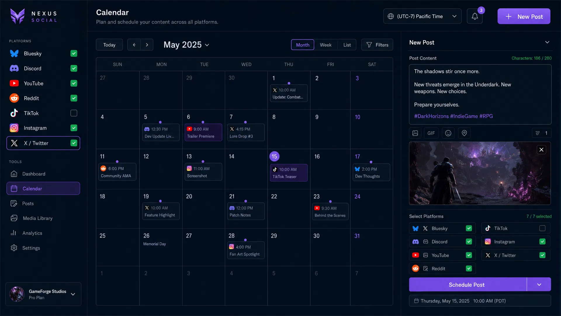 PostSeeder Dashboard