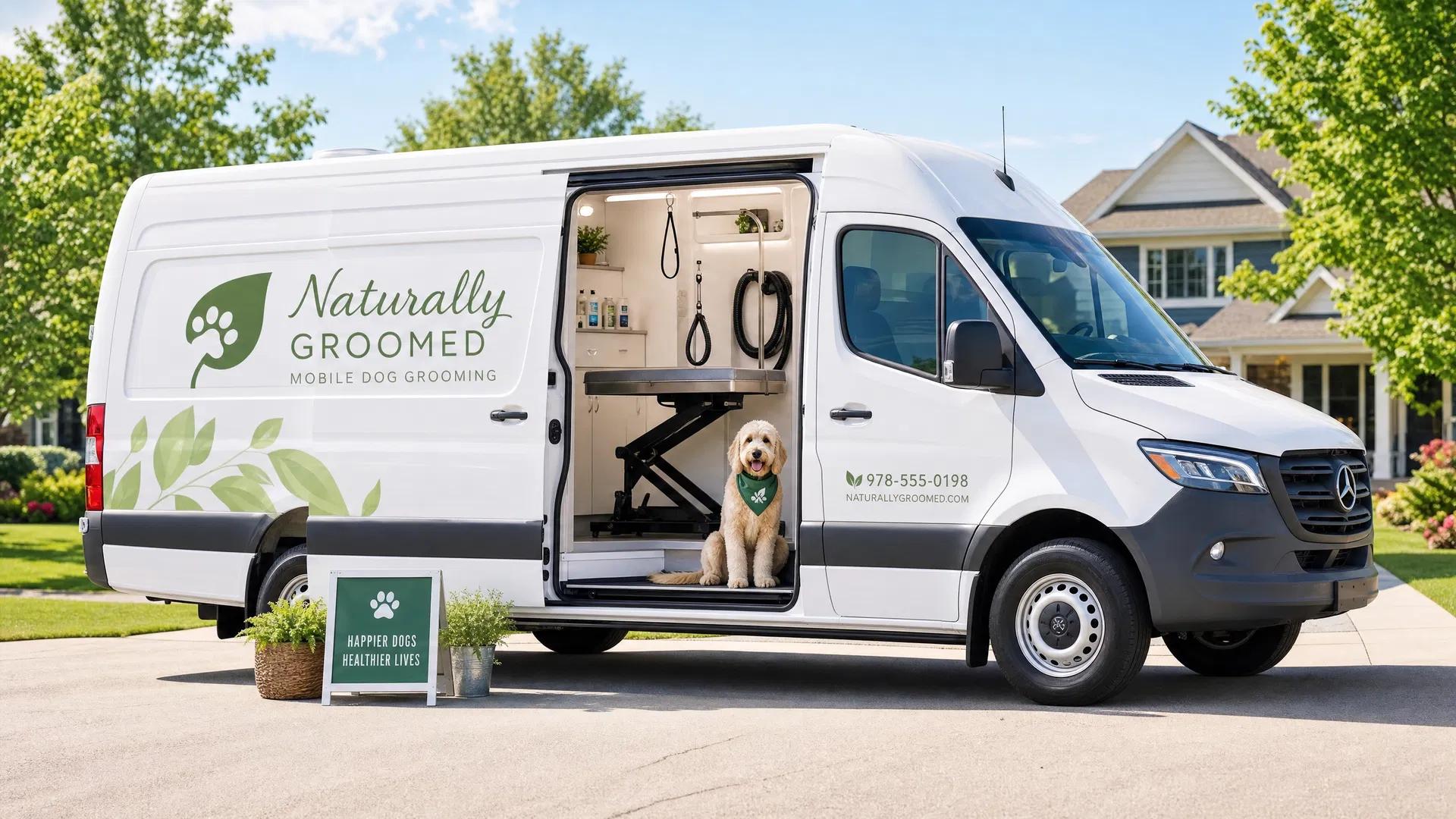 Wash My Dog mobile grooming van