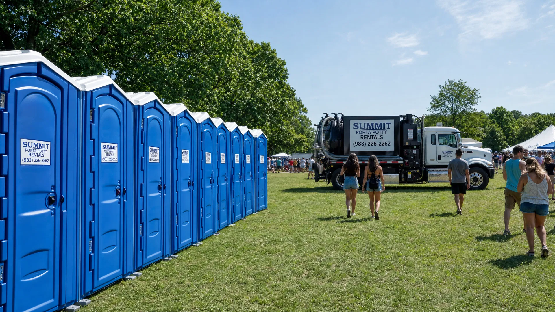Summit Porta Potty Rentals at outdoor festival