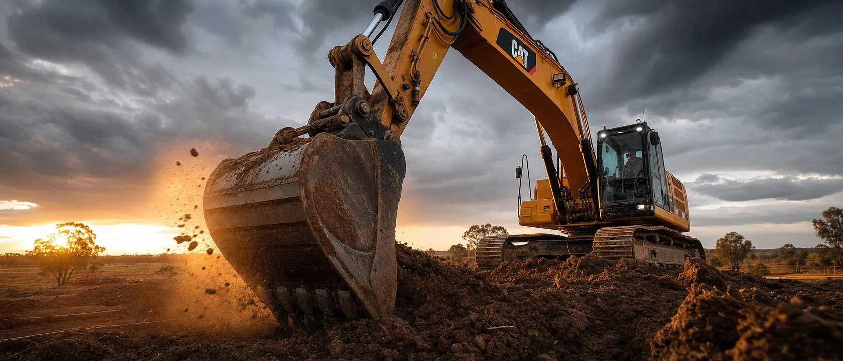 Excavator at work