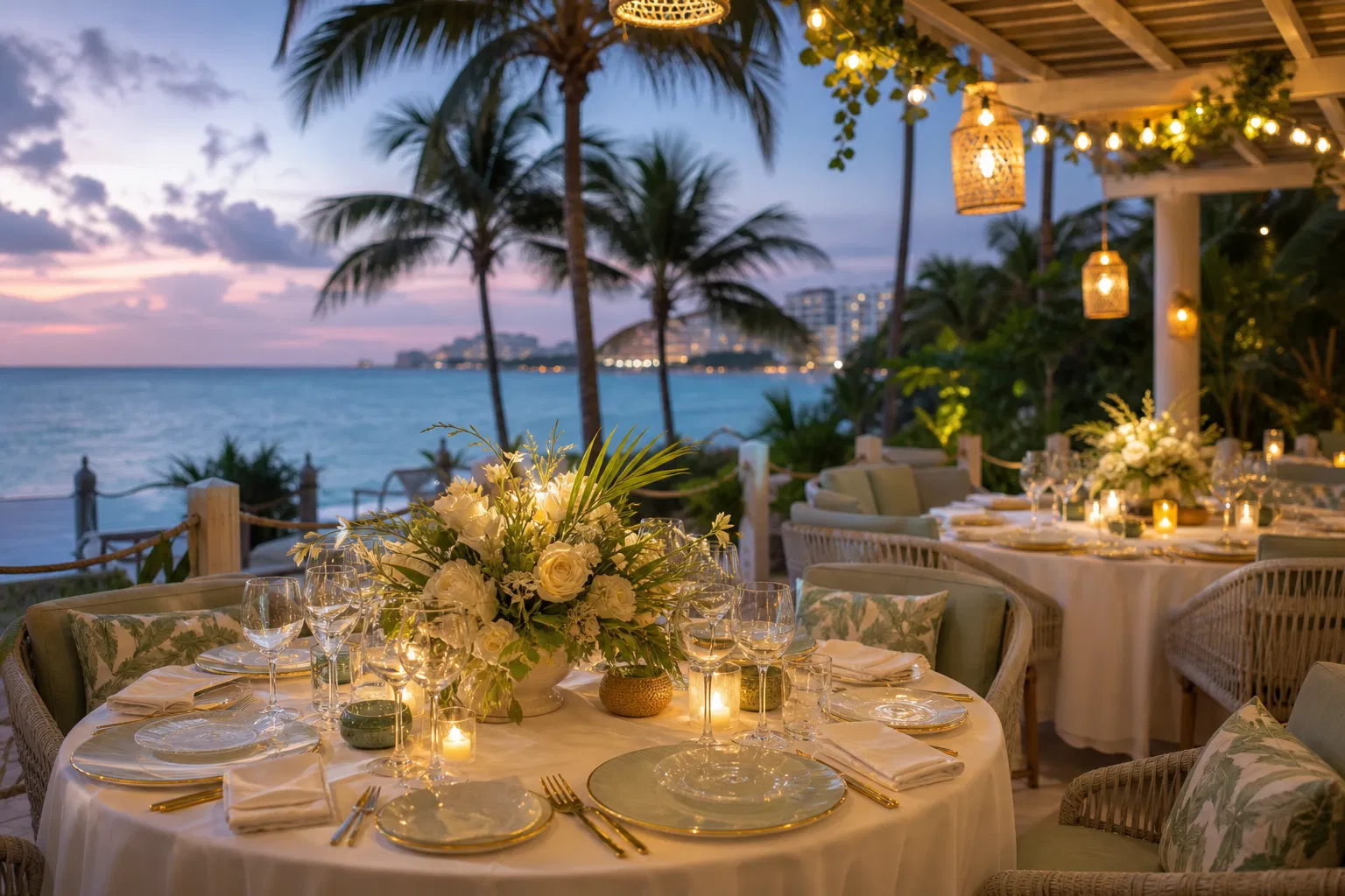 Wyndham Grand Cancun outdoor dining