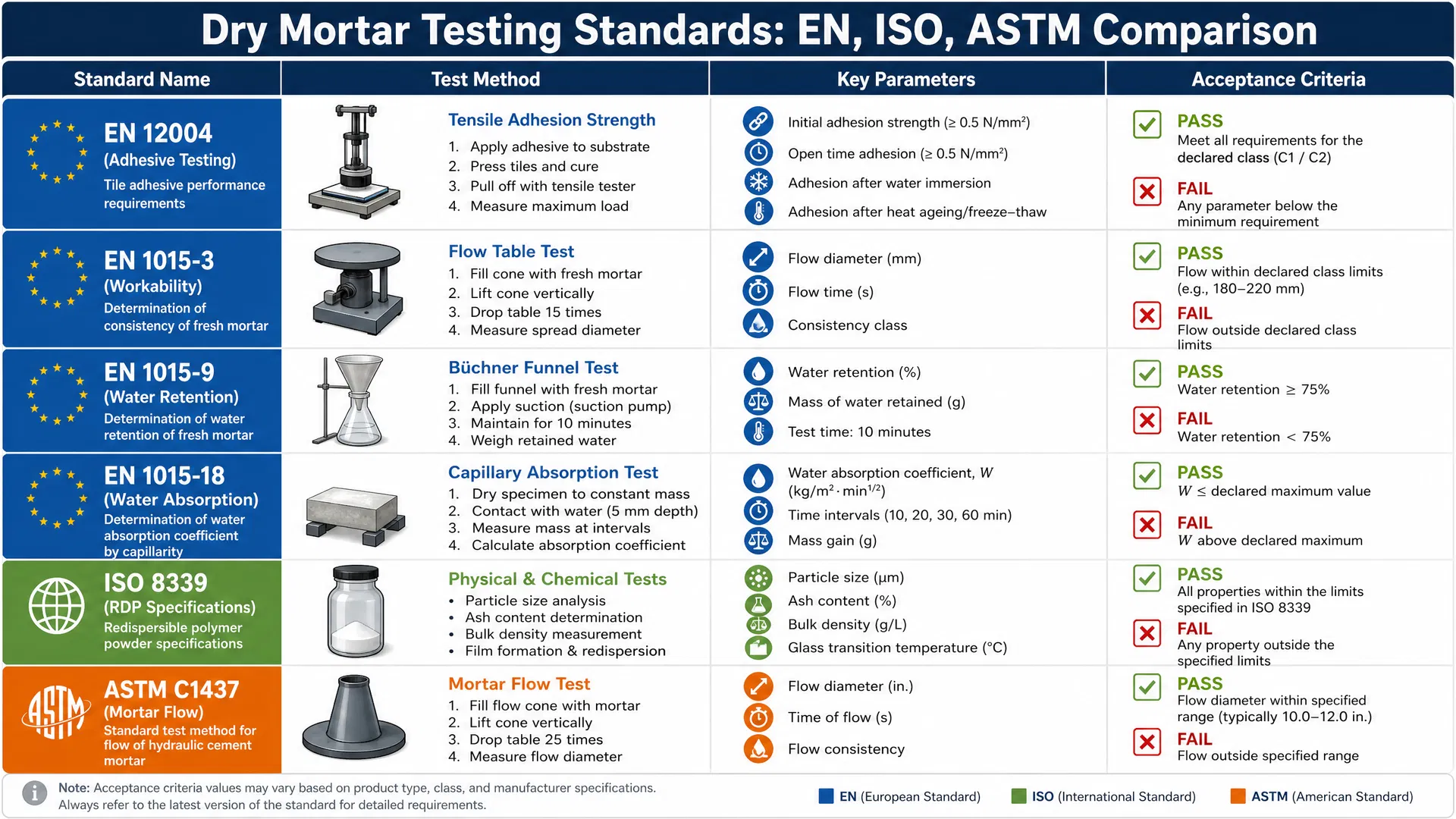 Testing Standards Comparison