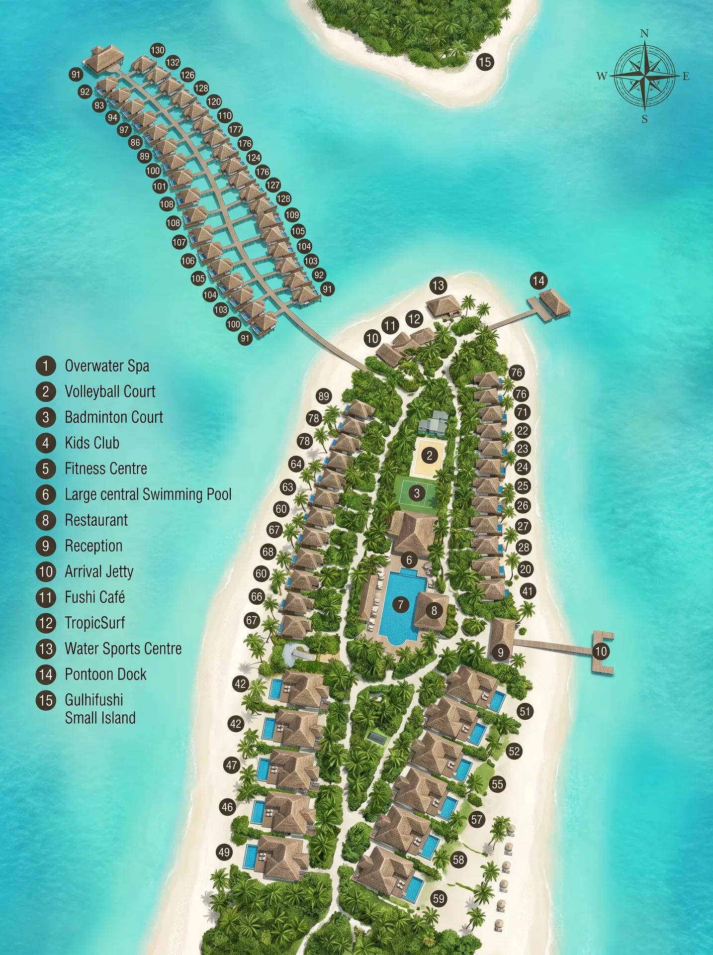 Anantara Dhigu Maldives Resort Island Map
