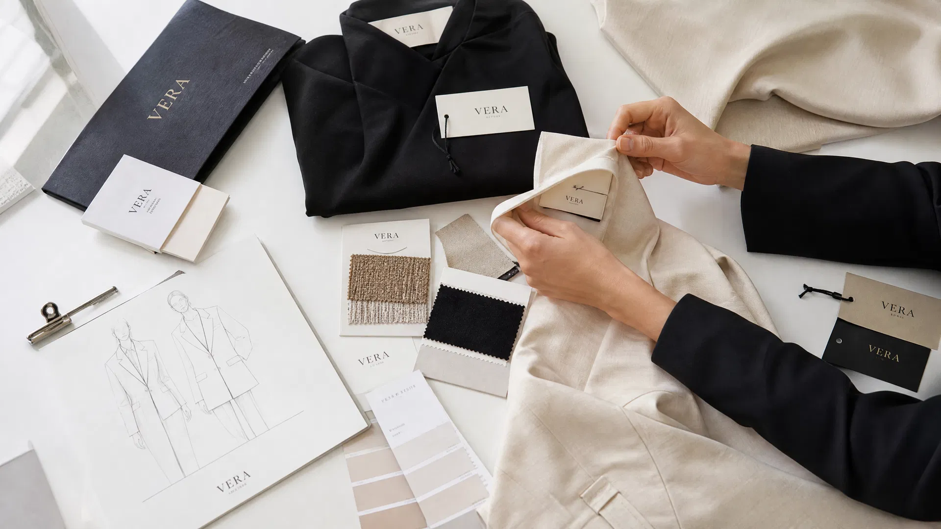 Private label clothing tags and branding samples