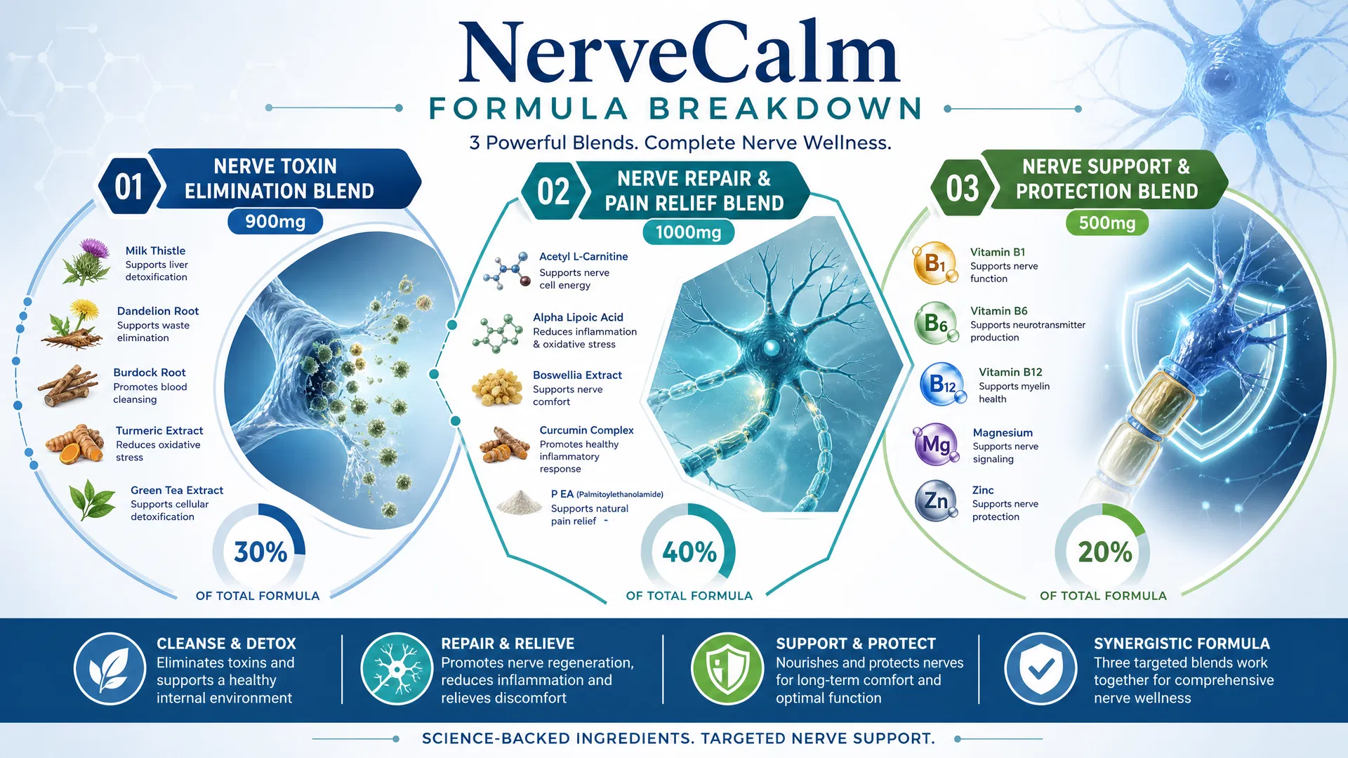 NerveCalm Formula Breakdown - 3 Powerful Ingredient Blends
