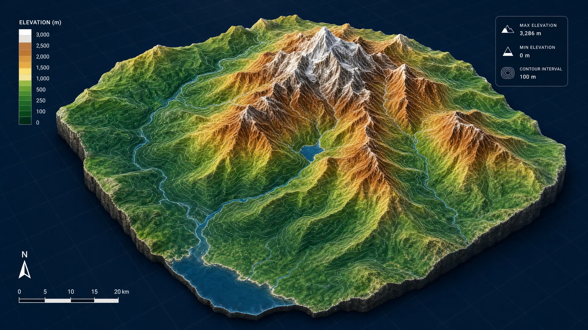 3D terrain model