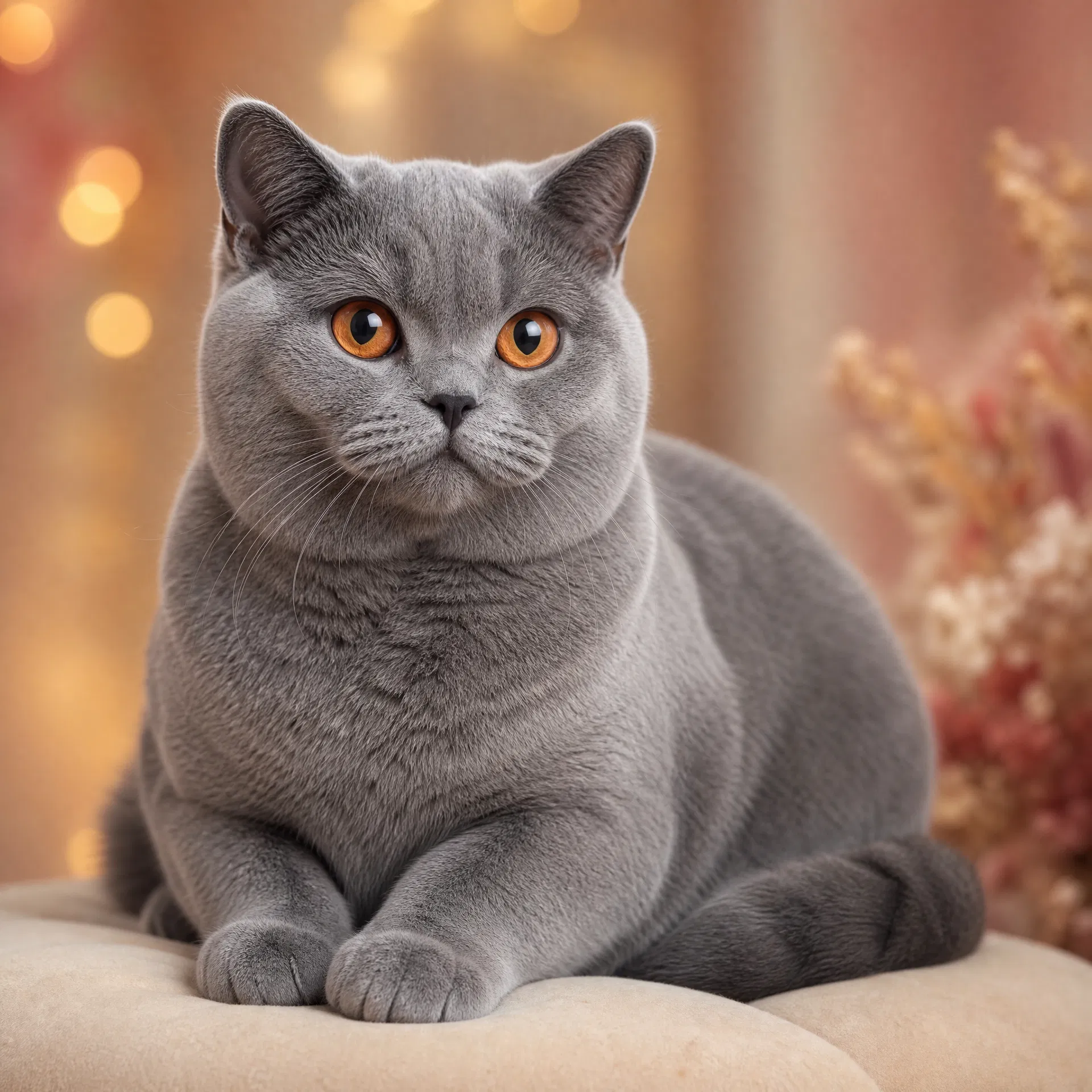 英短蓝猫圆圆的萌照