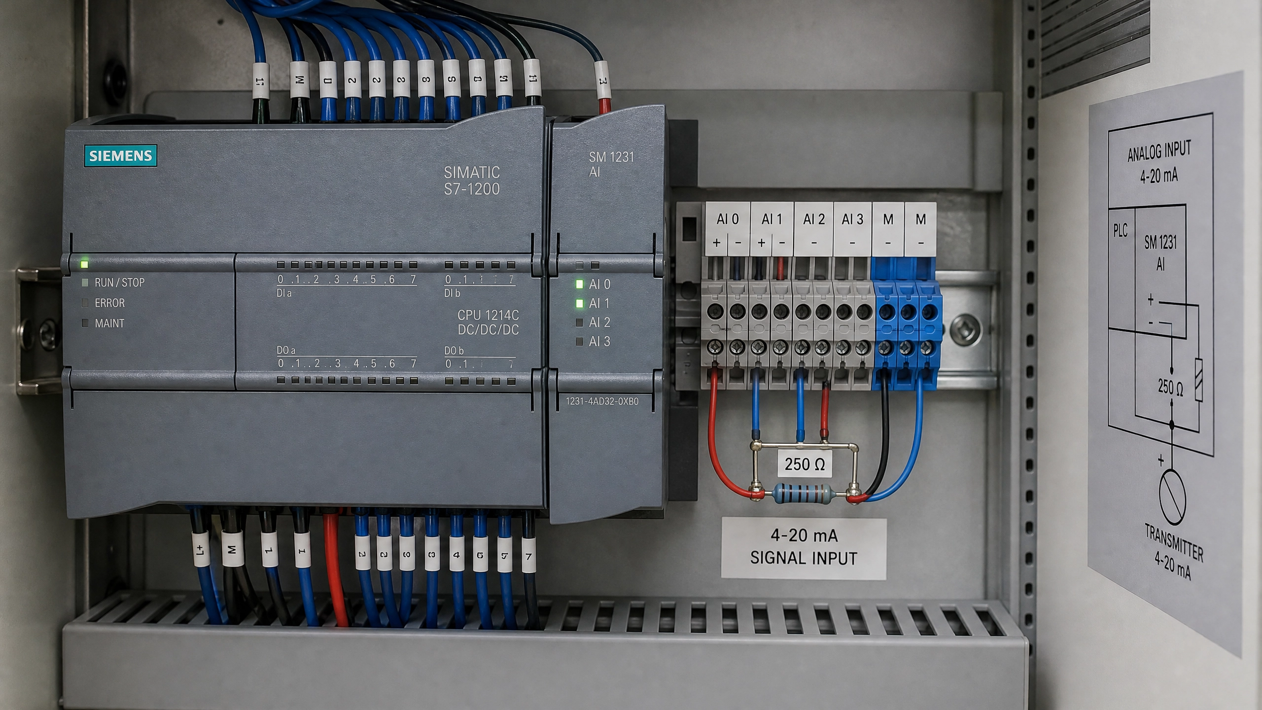 Siemens S7-1200 PLC with Analog Input Module