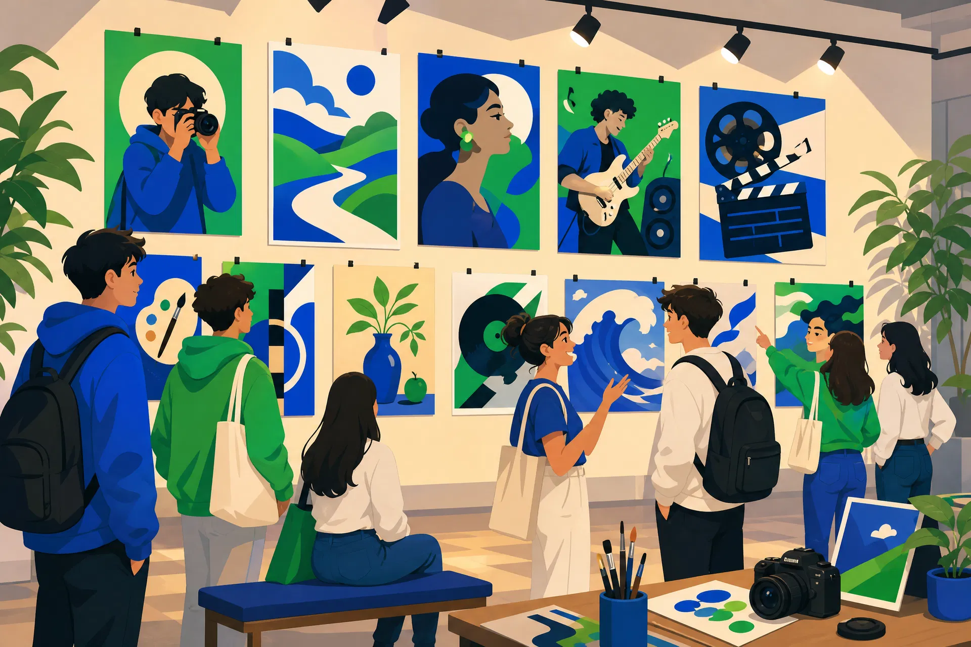 每日大赛社团海报墙作品展示