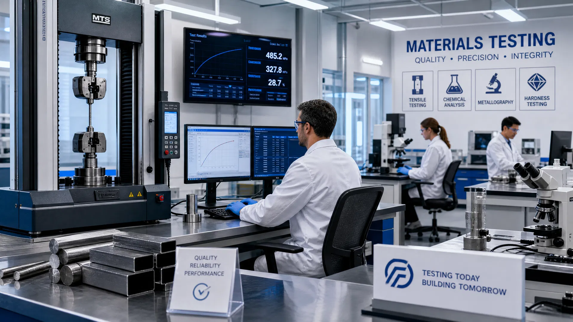 Steel quality testing equipment