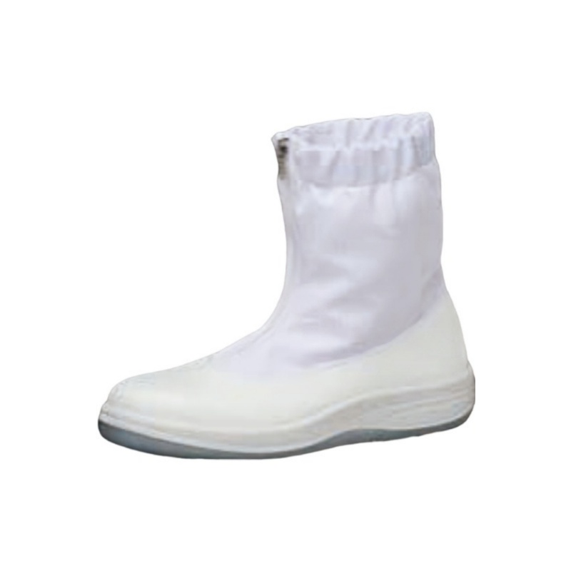 White Anti-Static ESD Cleanroom Zipper Boots for Electronics Work - Dragon Uniform & Apparel