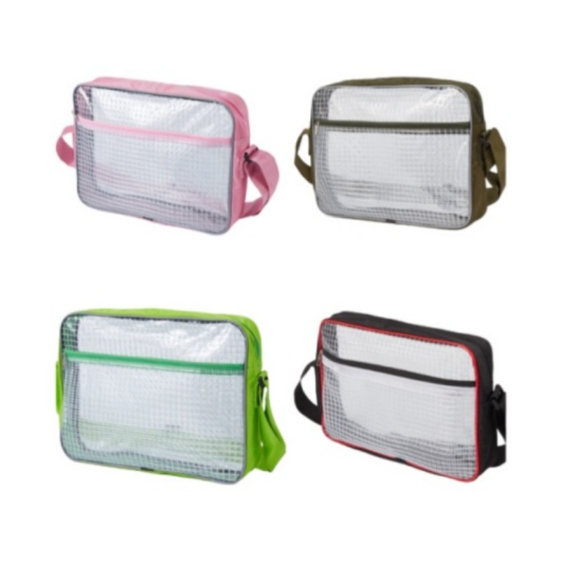 Transparent Mesh Student School Bag Crossbody Bag in Multiple Colors - ESD Workwear