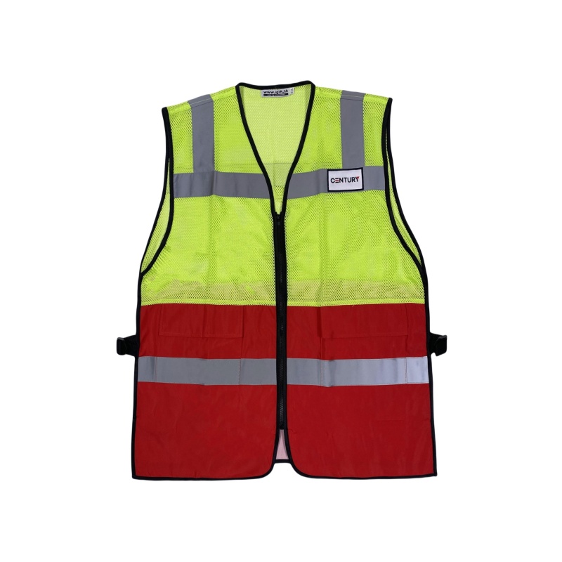 High-Visibility Two-Tone Mesh Safety Vest with Reflective Strips for Singapore Workplaces - Dragon Uniform