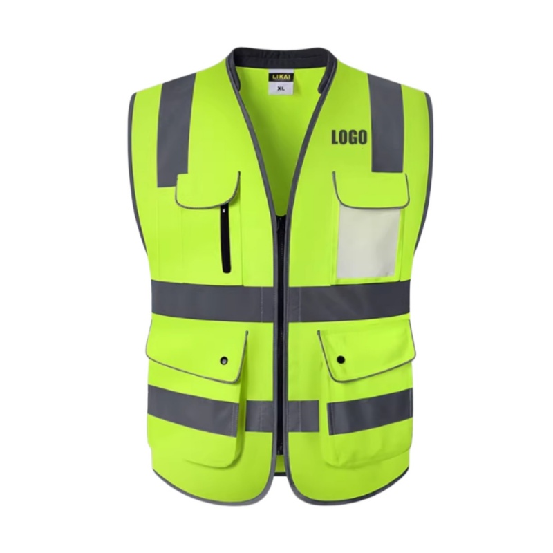 High-Visibility Multi-Pocket Safety Vest for Enhanced Workplace Protection & Storage - Dragon Uniform