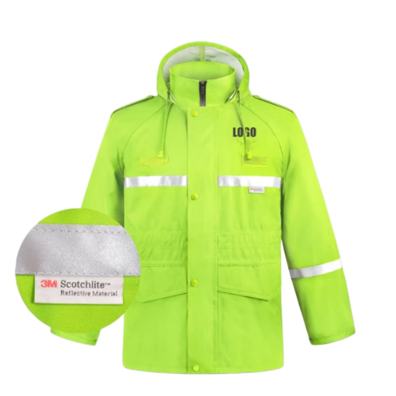 High-Visibility 3M Scotchlite Reflective Rain Jacket for Enhanced Safety in Singapore - Dragon Uniform