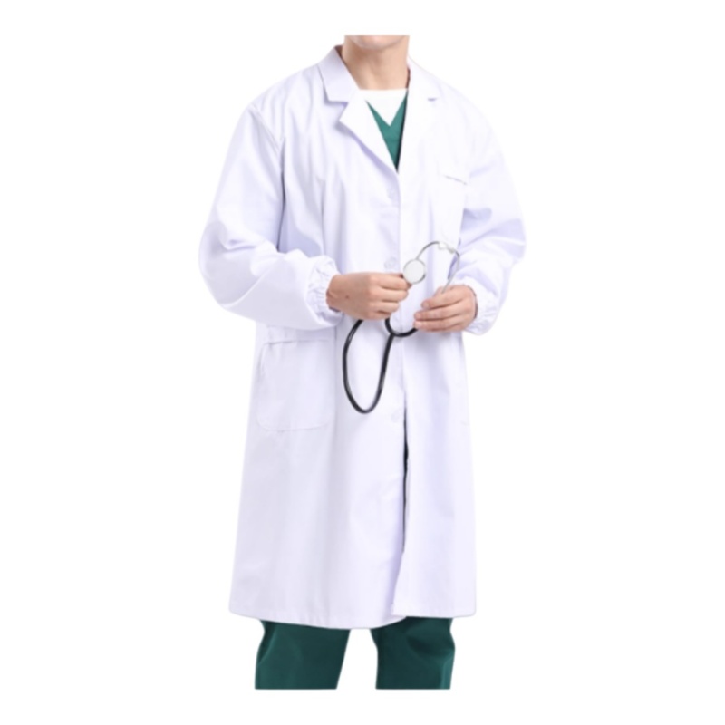 Professional White Lab Coat: Durable, Chemical-Resistant Uniform for Healthcare & Labs - Dragon Uniform