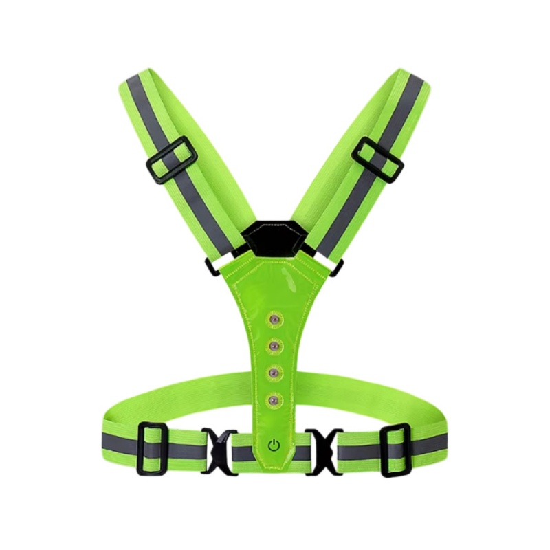 High-Visibility LED Reflective Safety Vest Harness for Enhanced Nighttime Protection - Dragon Uniform